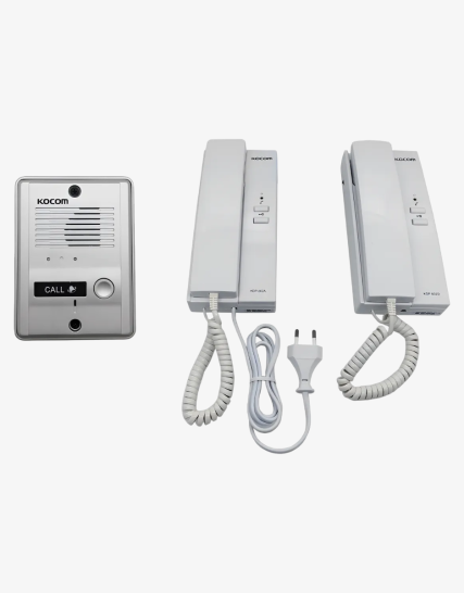Kit Portero Kocom 2 Citofonos Frente Metal KDP-602AD-MS-2D