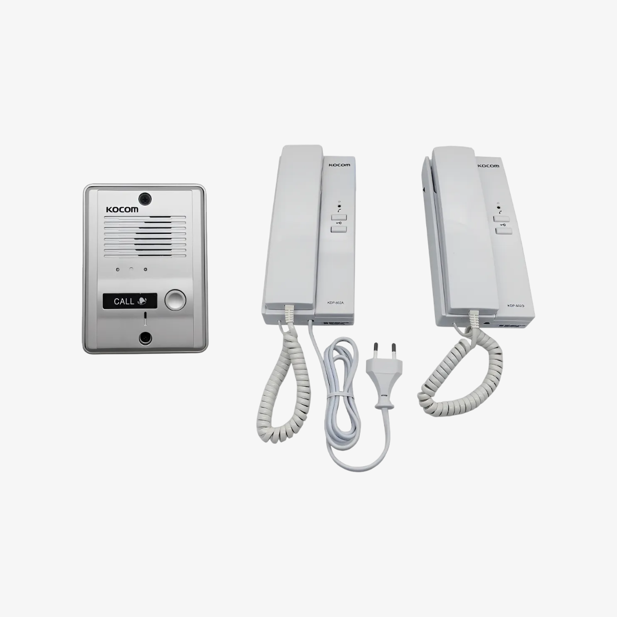 Kit Portero Kocom 2 Citofonos Frente Metal KDP-602AD-MS-2D