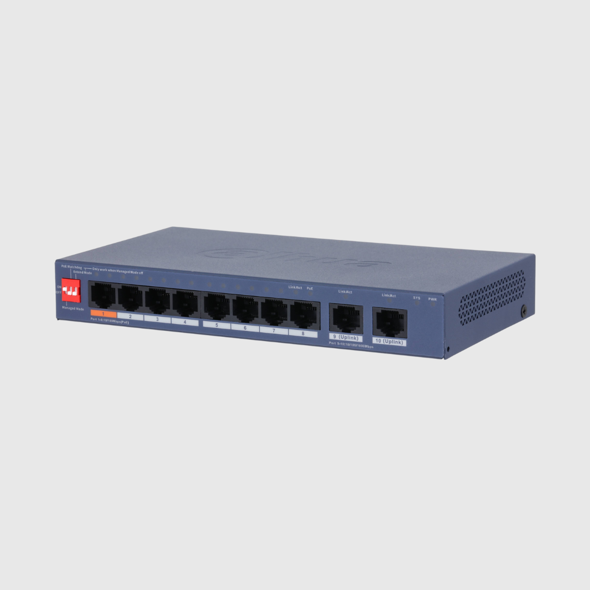 SWITCH POE DAHUA 8 PUERTOS DH-CS4010-8PT2GT-60